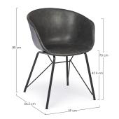fekete mubor szek modern loft ipari enterior lakas etterem targyalo nappali bar kavezo pub iroda.jpg